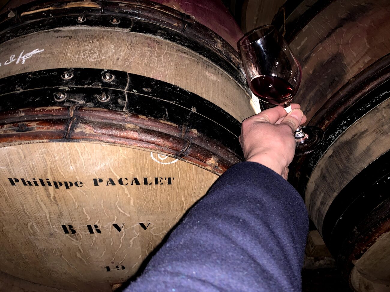 Im Weinkeller von Philippe Pacalet im Burgund